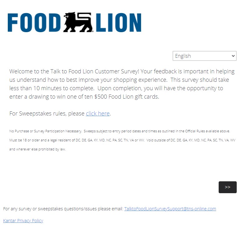 How To Participate In The Food Lion Survey